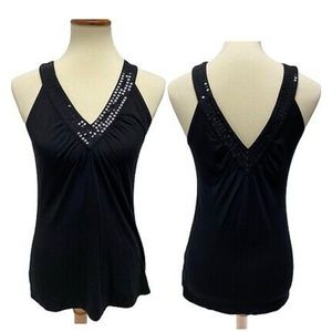 MICHAEL KORS sequin v neck & v back top